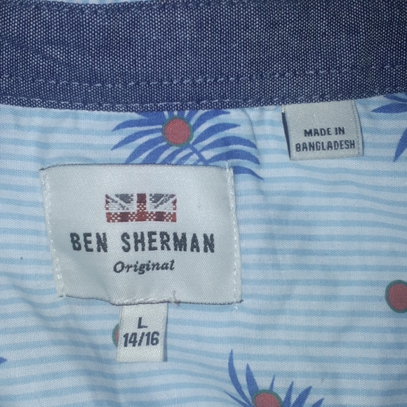 NWT Boy's Ben Sherman button up short sleeve shirt - Picture 5 of 5